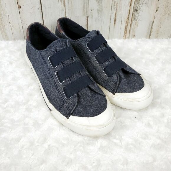 American Eagle Wide Band Fashion Sneakers Blue Canvas Size 9.5 - Picture 1 of 10
